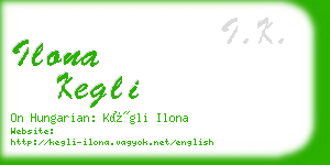 ilona kegli business card